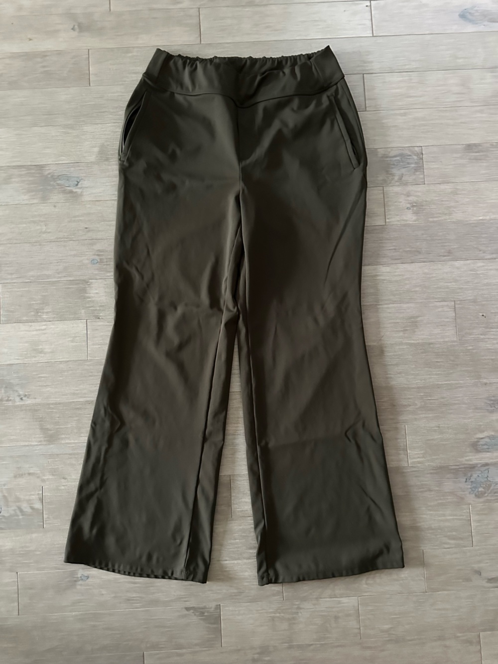 NWOT HALARA Olive Green Boot Cut Flare Pants XL Tall